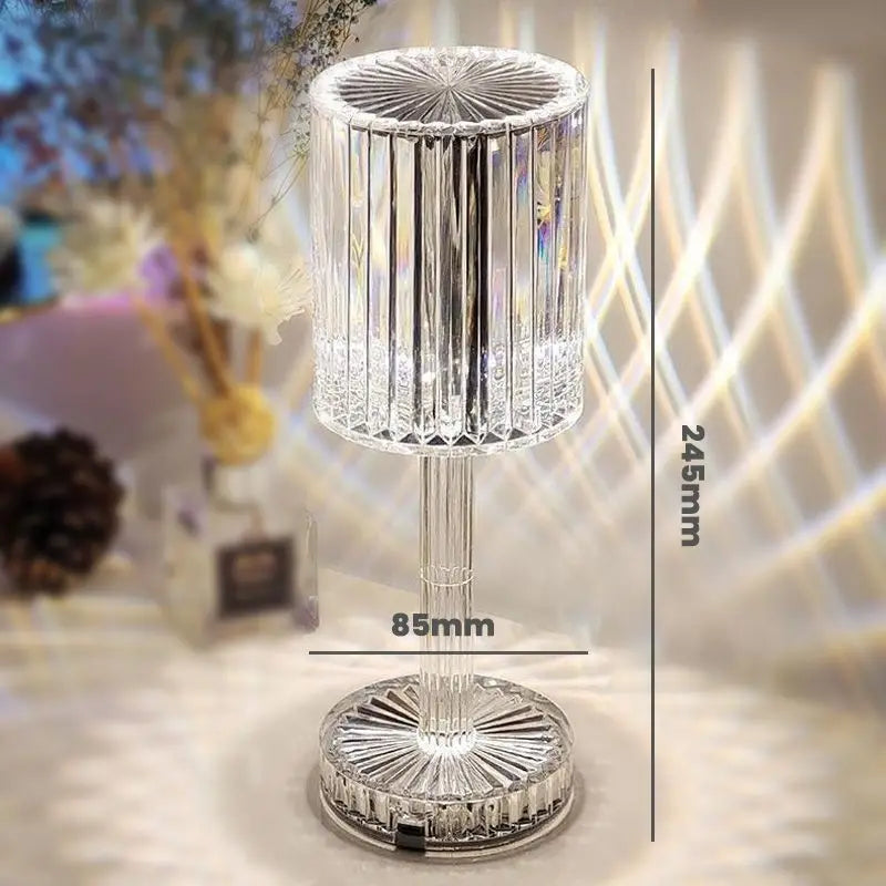 Crystal Table Lamp Touch Remote Control Night Lamp Rechargeable Bedside Lamp Night Lights Acrylic Home Decor Lighti Decoration