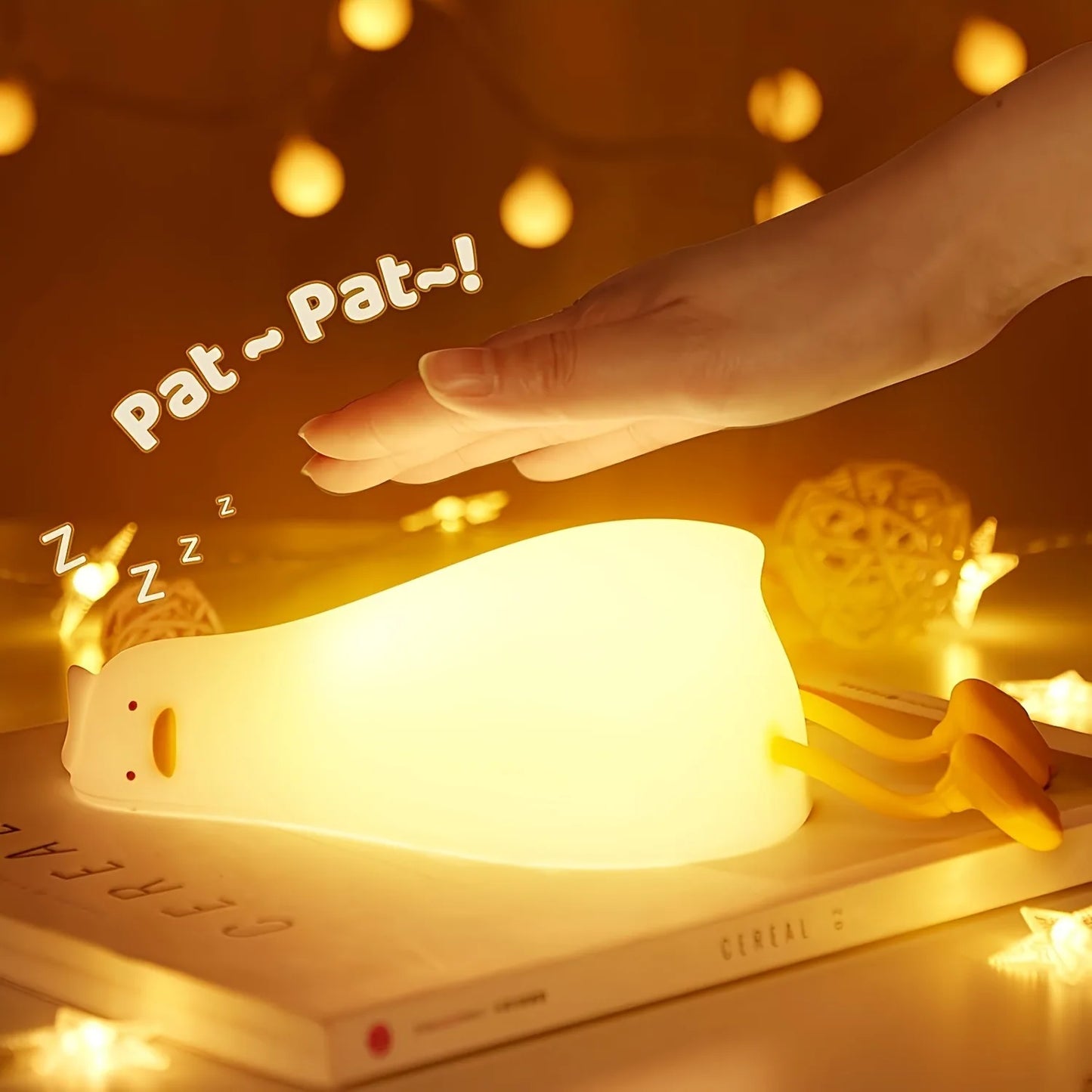 Rechargeable Silicone Duck Night Light USB Touch Control 3 Modes Warm White Light Cute Decor for Kids Room Nursery Birthday Gift