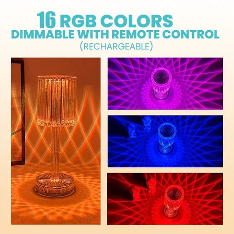 Crystal Table Lamp Touch Remote Control Night Lamp Rechargeable Bedside Lamp Night Lights Acrylic Home Decor Lighti Decoration