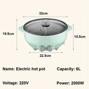 Yuanyang 6L Multi-Function Electric Hot Pot