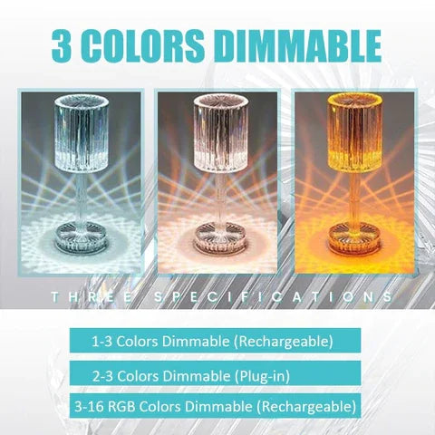 Crystal Table Lamp Touch Remote Control Night Lamp Rechargeable Bedside Lamp Night Lights Acrylic Home Decor Lighti Decoration