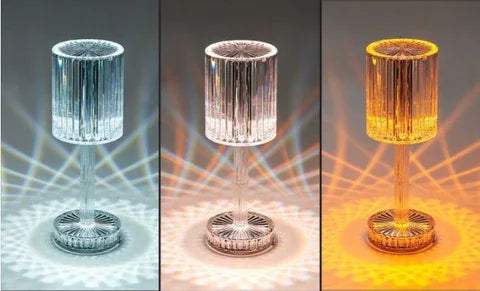 Crystal Table Lamp Touch Remote Control Night Lamp Rechargeable Bedside Lamp Night Lights Acrylic Home Decor Lighti Decoration
