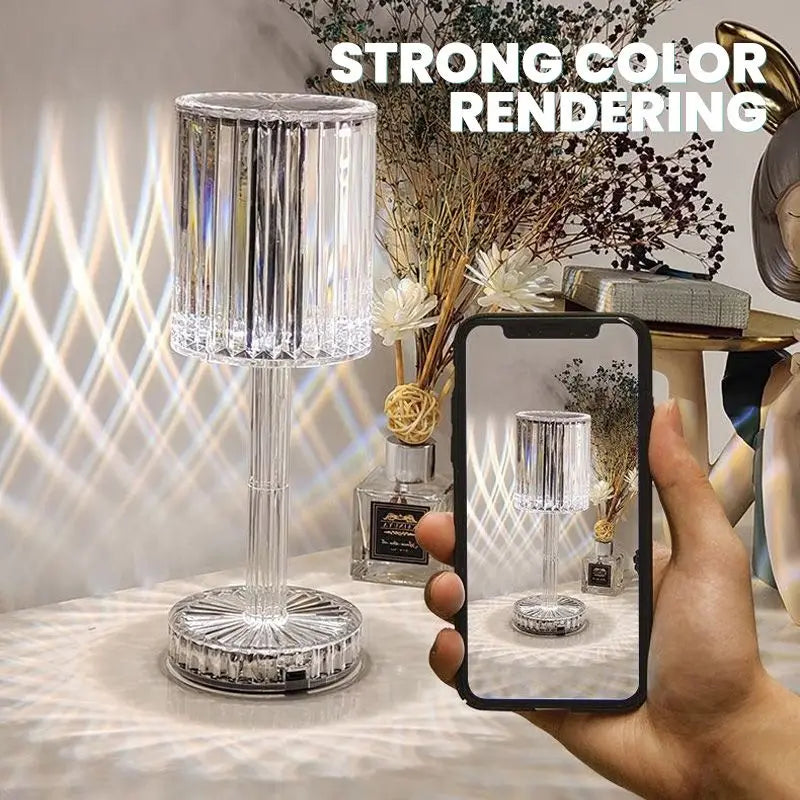 Crystal Table Lamp Touch Remote Control Night Lamp Rechargeable Bedside Lamp Night Lights Acrylic Home Decor Lighti Decoration