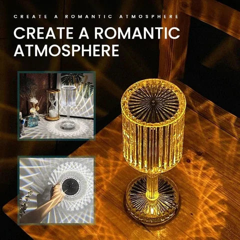 Crystal Table Lamp Touch Remote Control Night Lamp Rechargeable Bedside Lamp Night Lights Acrylic Home Decor Lighti Decoration