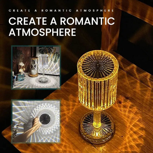 Crystal Table Lamp Touch Remote Control Night Lamp Rechargeable Bedside Lamp Night Lights Acrylic Home Decor Lighti Decoration