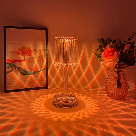 Crystal Table Lamp Touch Remote Control Night Lamp Rechargeable Bedside Lamp Night Lights Acrylic Home Decor Lighti Decoration